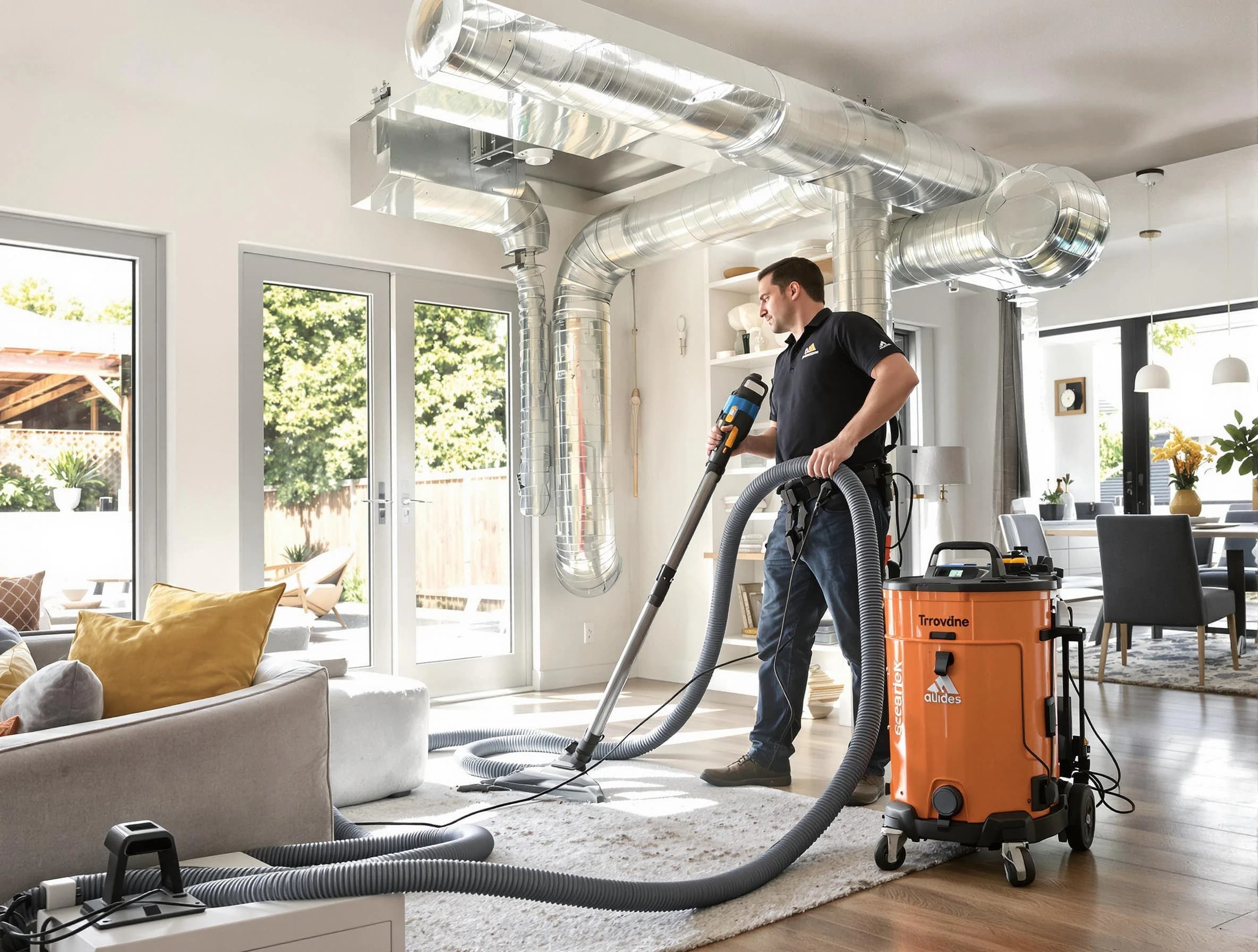 Mount Lebanon Air Duct Cleaning specialist performing thorough residential duct cleaning using advanced equipment in Mount Lebanon