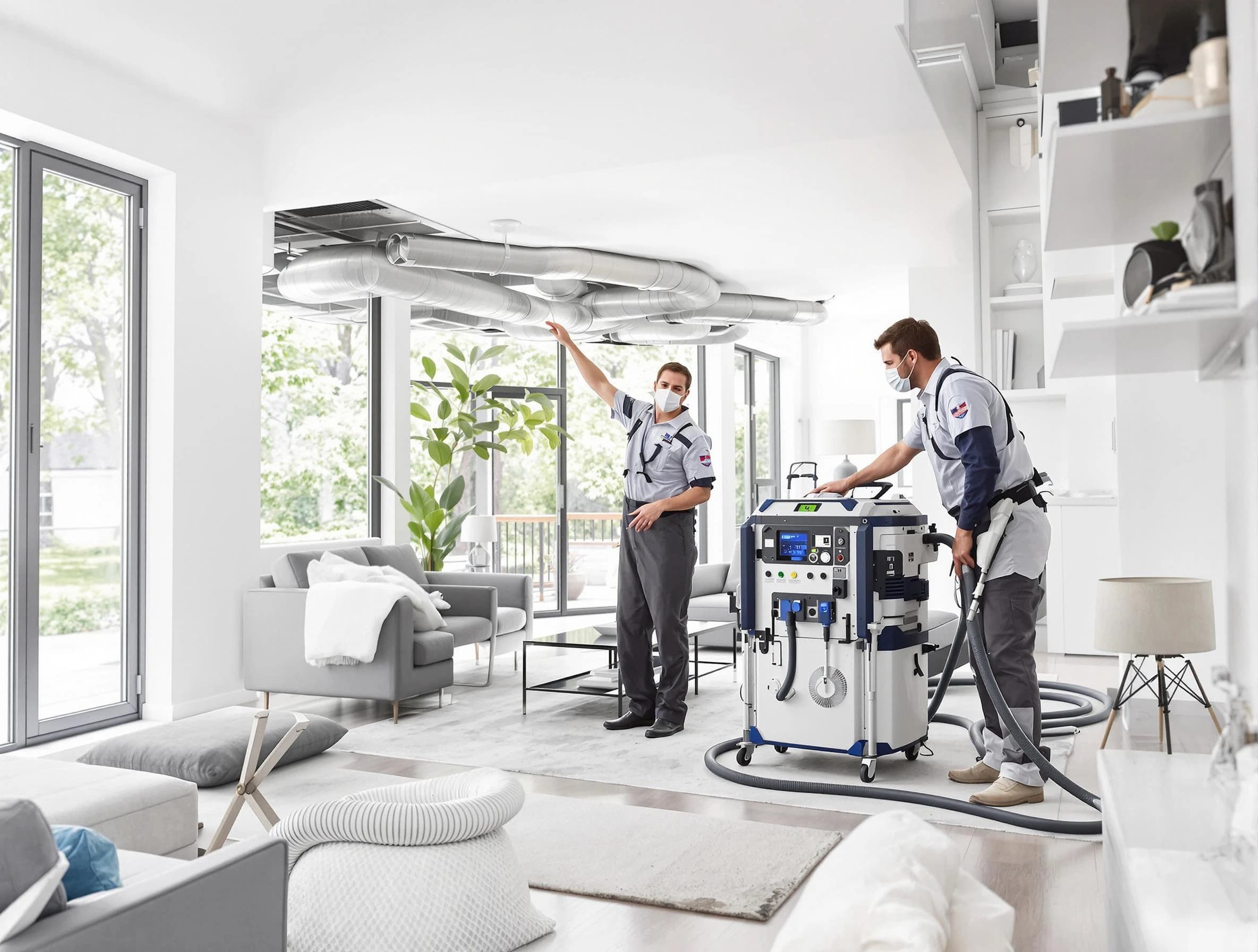 Mount Lebanon Air Duct Cleaning professional conducting pure air duct cleaning with state-of-the-art equipment in Mount Lebanon