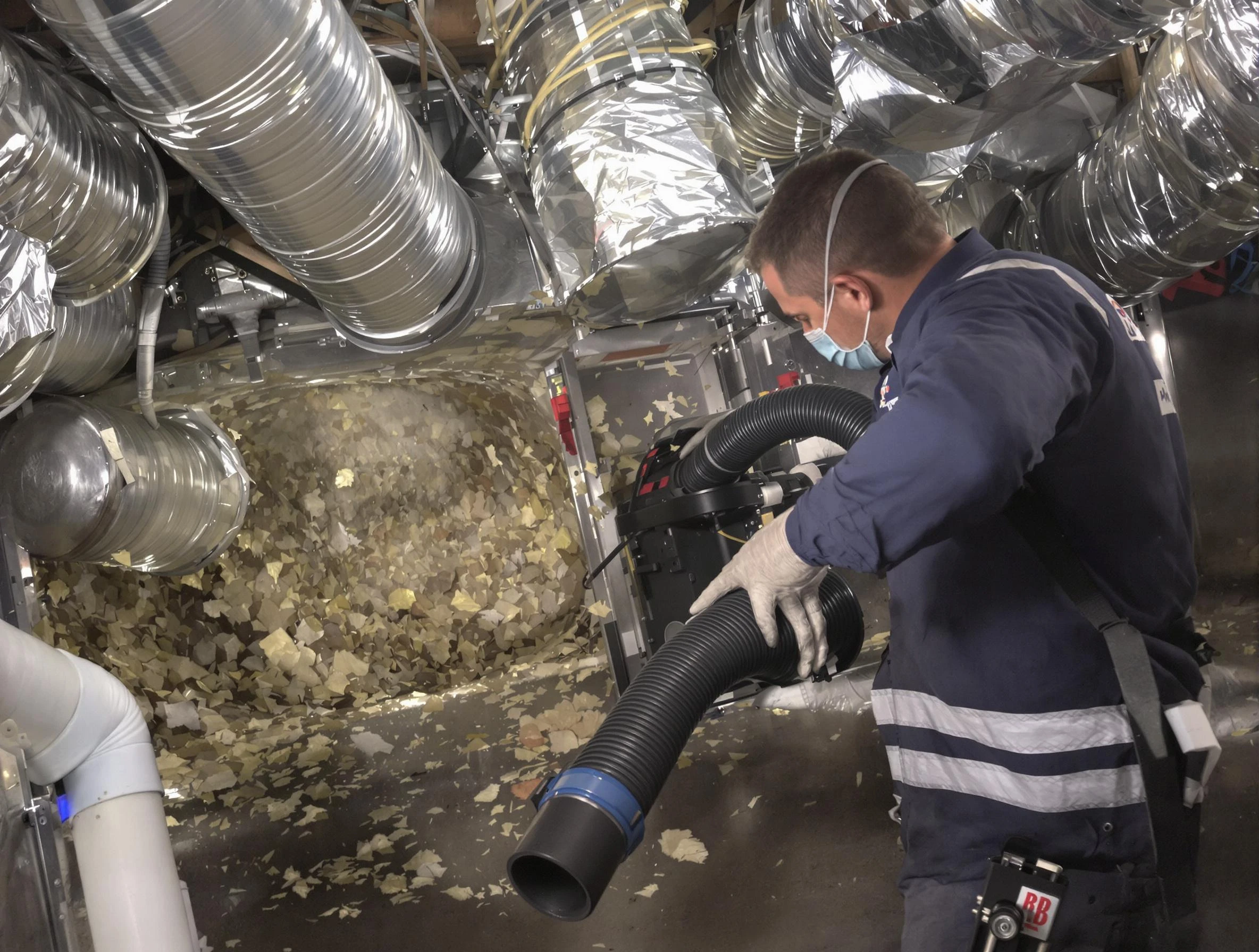 Mount Lebanon Air Duct Cleaning specialist operating negative pressure cleaning equipment for thorough duct maintenance in Mount Lebanon