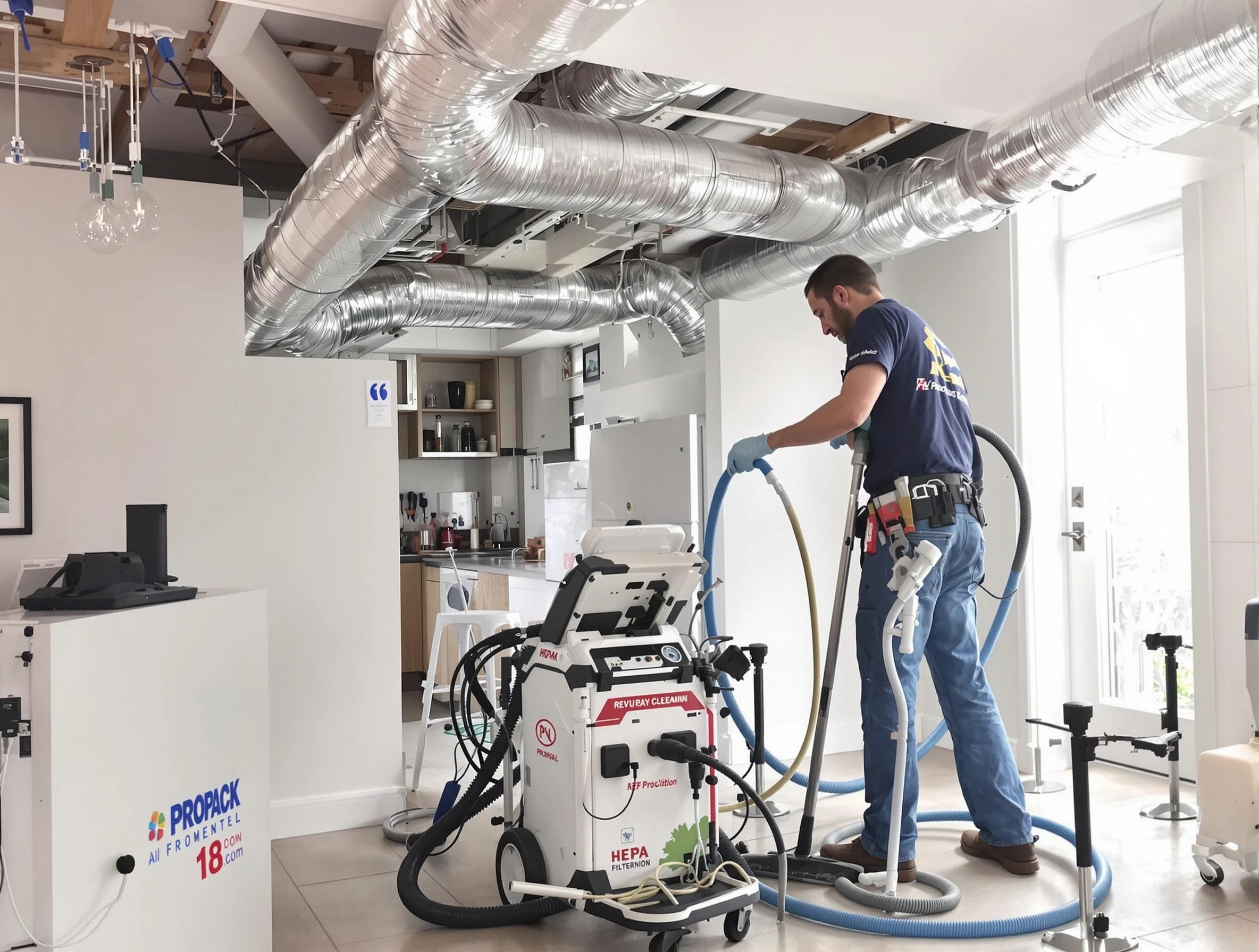 Mount Lebanon Air Duct Cleaning technician performing advanced pure duct cleaning with specialized equipment in Mount Lebanon